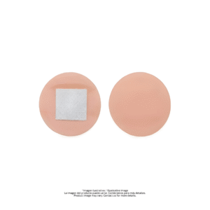 Venda adhesiva de plástico redonda de 7/8" de diámetro, con apósito central